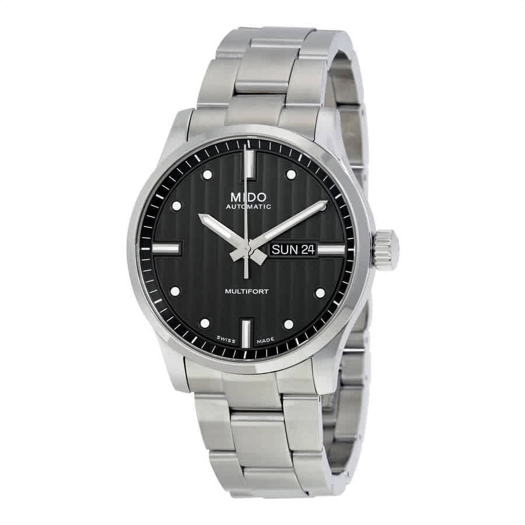 Buy Shop Mido Multifort Automatic Gray Dial Silver Steel Strap Watch For Men - M005.430.11.061.80 USA Online