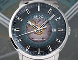 Buy Shop Mido Commander Automatic Gradient Blue Dial Silver Steel Strap Watch For Men - M021.407.11.411.01 USA Online