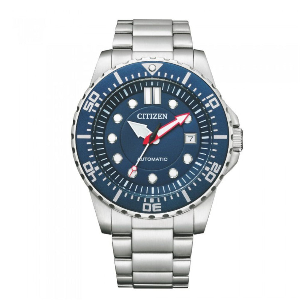 Buy Shop Citizen Promaster Mechanical Blue Dial Silver Steel Strap Watch For Men - NJ0121-89L USA Online