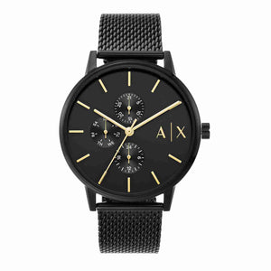 Buy Shop Armani Exchange Cayde Chronograph Black Dial Black Mesh Strap Watch For Men - AX2716 USA Online