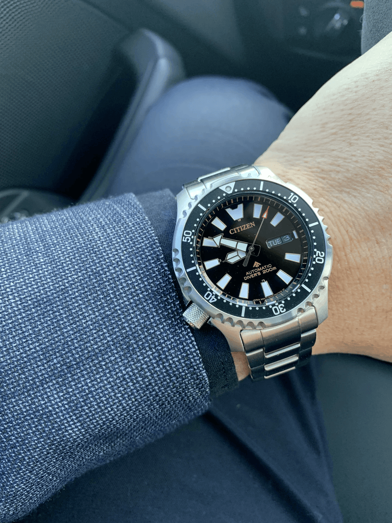 Buy Shop Citizen Promaster 200M Diver Fugu Asian Limited Edition Black Dial Silver Steel Strap Watch For Men - NY0090-86E USA Online