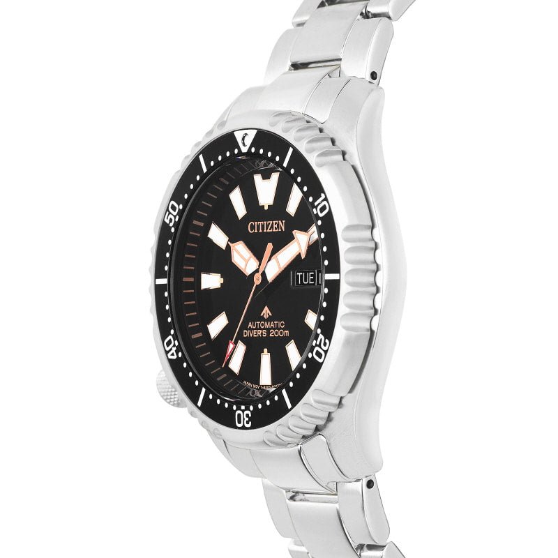 Buy Shop Citizen Promaster 200M Diver Fugu Asian Limited Edition Black Dial Silver Steel Strap Watch For Men - NY0090-86E USA Online