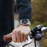 Buy Shop Citizen Eco Drive Chronograph Black Dial Silver Steel Strap Watch For Men - AT2140-55E USA Online