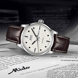 Buy Shop Mido Multifort Automatic Silver Dial Black Leather Strap Watch For Men - M005.430.16.031.80 USA Online