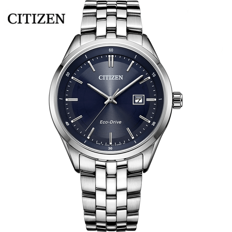 Buy Shop Citizen Eco Drive Blue Dial Silver Steel Strap Watch For Men - BM7250-56L USA Online