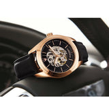 Buy Shop Maserati Traguardo Automatic Black Skeleton Dial Black Leather Strap Watch For Men - R8821112001 USA Online