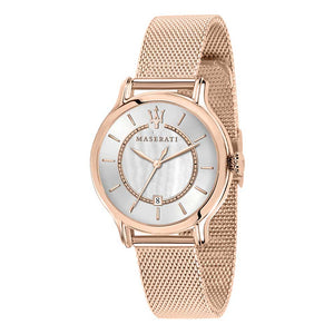 Buy Shop Maserati Epoca Mother of Pearl Dial Rose Gold Mesh Strap Watch For Women - R8853118506 USA Online
