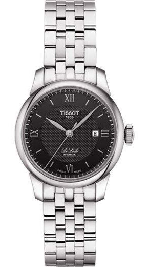 Buy Shop Tissot Le Locle Automatic Lady Black Dial Silver Steel Strap Watch For Women - T006.207.11.058.00 USA Online
