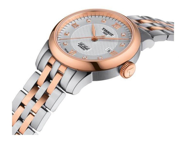 Buy Shop Tissot Le Locle Lady Automatic Diamonds Silver Dial Two Tone Steel Strap Watch For Women - T006.207.22.036.00 USA Online