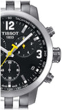 Buy Shop Tissot PRC 200 Chronograph Black Dial Silver Steel Strap Watch For Men - T055.417.11.057.00 USA Online