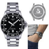 Tissot Seastar 1000 Black Dial Silver Steel Strap Watch For Men - T120.410.11.051.00