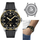 Tissot Seastar 1000 Black Dial Black Rubber Strap Watch For Men - T120.410.27.051.00