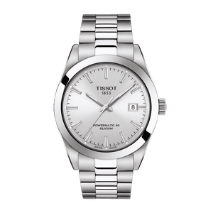 Buy Shop Tissot Gentleman Powermatic 80 Silicium Silver Dial Silver Steel Strap Watch For Men - T127.407.11.031.00 USA Online