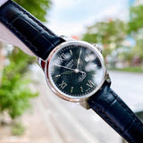 Buy Shop Tissot Le Locle Automatic Lady Black Dial Black Leather Strap Watch for Women - T41.1.123.57 USA Online