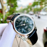 Buy Shop Tissot Le Locle Automatic Lady Black Dial Black Leather Strap Watch for Women - T41.1.123.57 USA Online