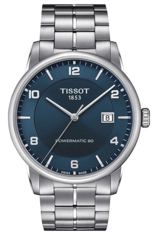 Buy Shop Tissot Luxury Powermatic 80 Blue Dial Silver Steel Strap Watch For Men - T086.407.11.047.00 USA Online