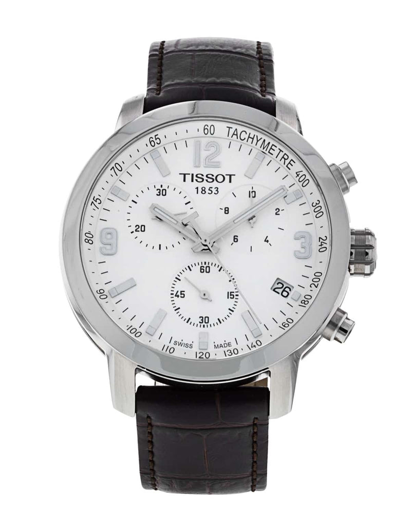 Buy Shop Tissot PRC 200 Chronograph White Dial Watch For Men - T055.417.16.017.01 USA Online