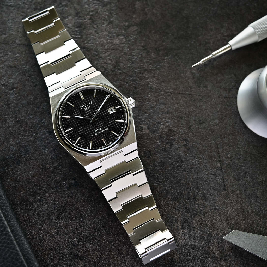 Buy Shop Tissot PRX Powermatic 80 Black Dial Silver Steel Strap Watch for Men - T137.407.11.051.00 USA Online