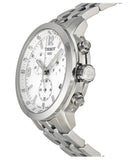 Buy Shop Tissot PRC 200 Chronograph White Dial Silver Steel Strap Watch For Men - T055.417.11.017.00 USA Online
