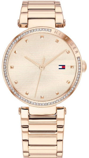 Buy Shop Tommy Hilfiger Lynn Quartz Rose Gold Dial Rose Gold Steel Strap Watch For Women - 1782237 USA Online
