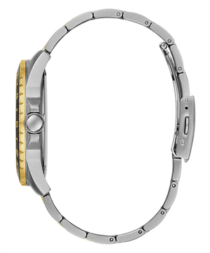 Buy Shop Guess Odyssey Black Dial Two Tone Steel Strap Watch For Men - W1107G6 USA Online