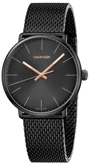 Buy Shop Calvin Klein High Noon Quartz Black Dial Black Mesh Bracelet Watch for Men - K8M21421 USA Online