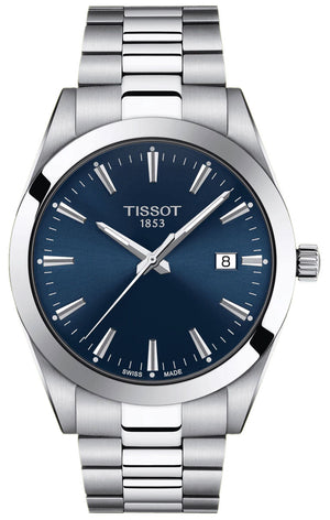 Buy Shop Tissot Gentleman Blue Dial Silver Steel Strap Watch For Men - T127.410.11.041.00 USA Online
