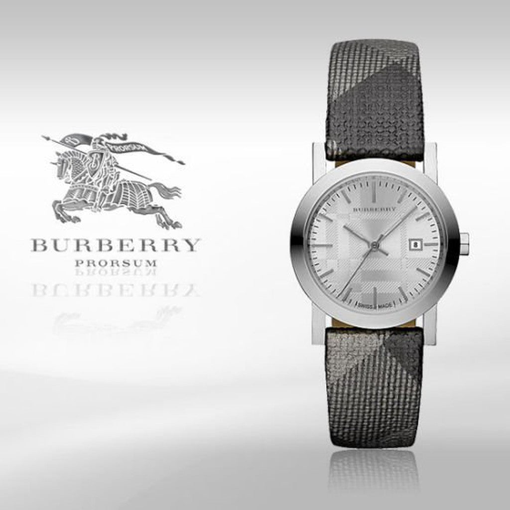 Buy Shop Burberry The City Silver Dial Multicolored Leather Strap Watch for Women - BU1873 USA Online