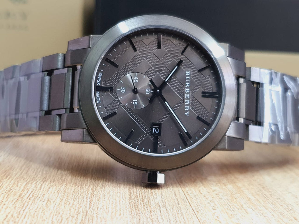 Buy Shop Burberry The City Black Dial Black Steel Strap Watch for Men - BU9902 USA Online