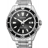 Buy Shop Citizen Promaster Diver Chronograph Black Dial Silver Steel Strap Watch For Men - BN0190-82E USA Online