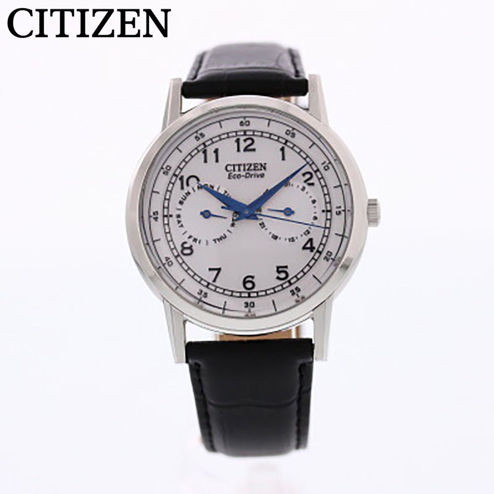 Buy Shop Citizen Eco Drive Silver Dial Black Leather Strap Watch For Men - AO9000-06B USA Online