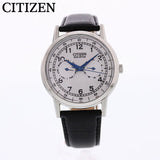 Buy Shop Citizen Eco Drive Silver Dial Black Leather Strap Watch For Men - AO9000-06B USA Online