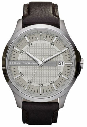 Buy Shop Armani Exchange Whitman Silver Dial Brown Leather Strap Watch For Men - AX2100 USA Online