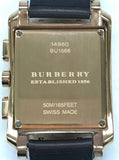 Buy Shop Burberry Heritage Chronograph Square Grey Dial Brown Leather Strap Watch for Men - BU1566 USA Online