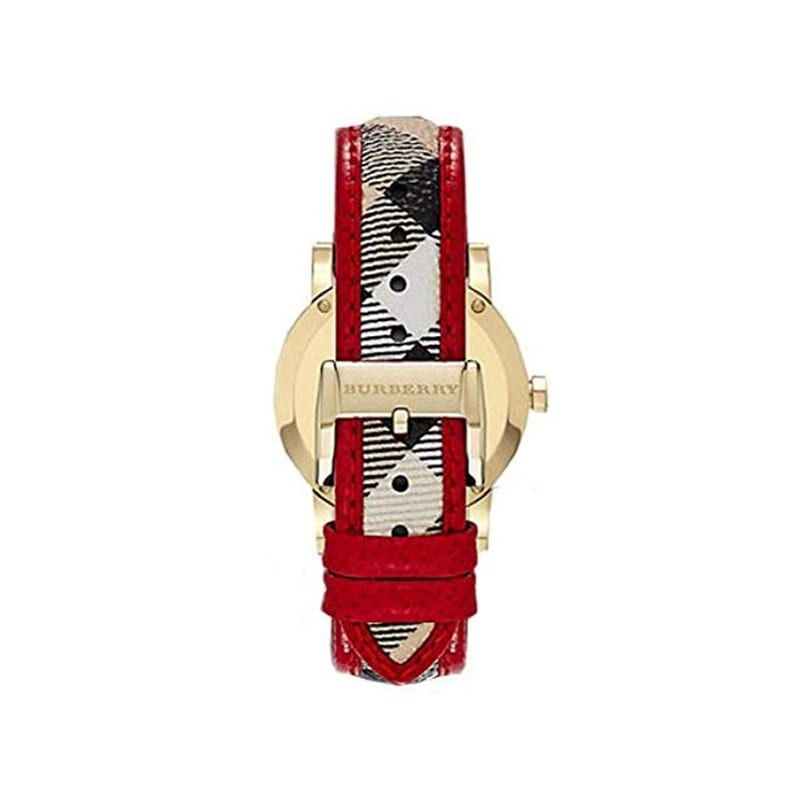 Buy Shop Burberry The City Champagne Dial Leather Strap Watch for Women - BU9139 USA Online