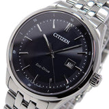 Buy Shop Citizen Eco Drive Black Dial Silver Steel Strap Watch For Men - BM7250-56E USA Online