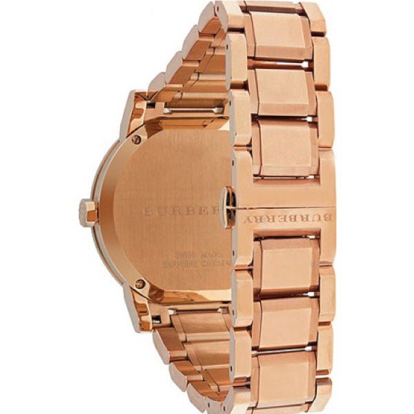 Buy Shop Burberry The City Grey Dial Rose Gold Steel Strap Watch for Men - BU9353 USA Online