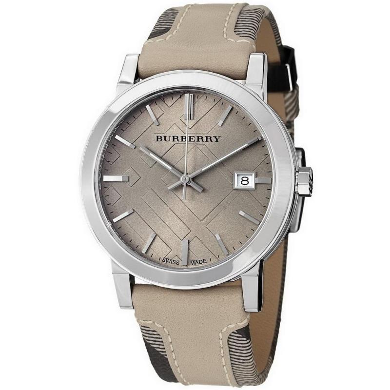 Buy Shop Burberry The City Beige Dial Tan Leather Strap Watch for Women - BU9021 USA Online
