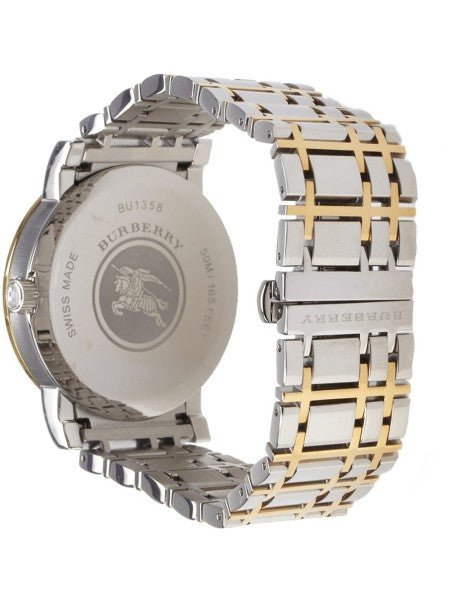 Buy Shop Burberry Heritage White Dial Two Tone Stainless Steel Strap Watch for Men - BU1358 USA Online