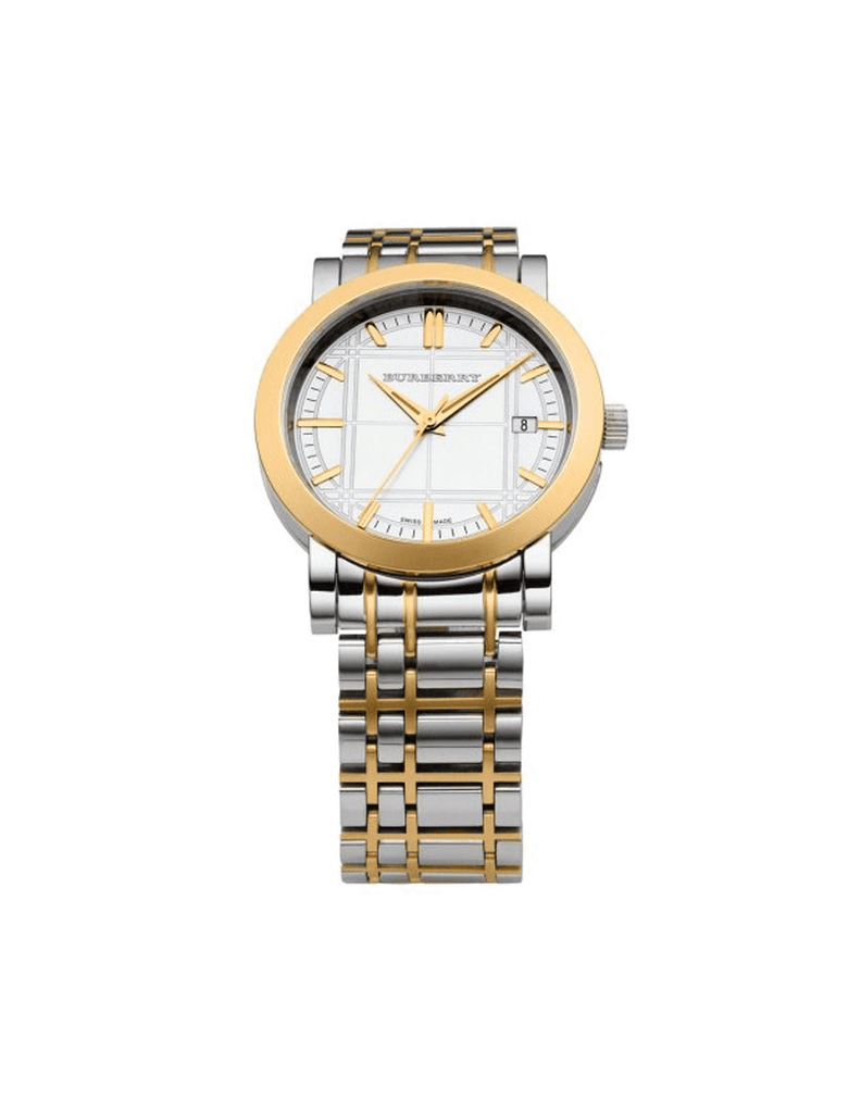 Buy Shop Burberry Heritage White Dial Two Tone Stainless Steel Strap Watch for Men - BU1358 USA Online