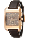 Buy Shop Burberry Heritage Chronograph Square Grey Dial Brown Leather Strap Watch for Men - BU1566 USA Online