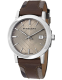 Buy Shop Burberry The City Grey Dial Leather Strap Watch for Men - BU9020 USA Online