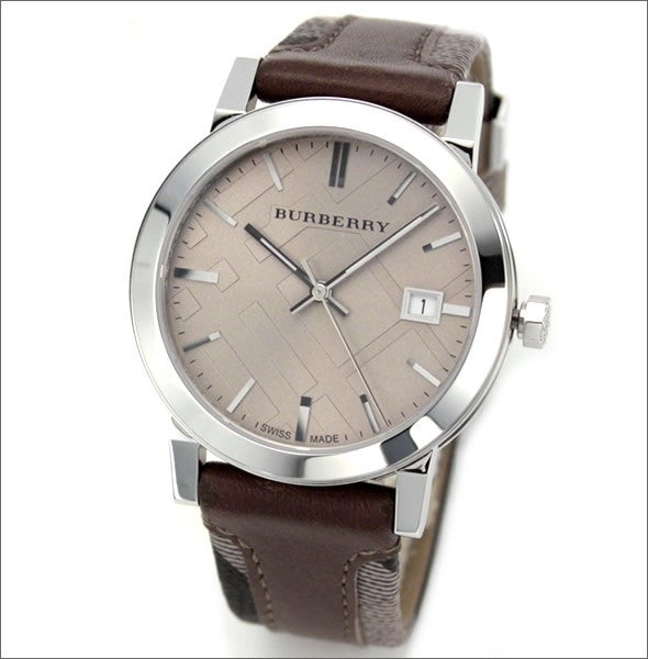 Buy Shop Burberry The City Grey Dial Leather Strap Watch for Men - BU9020 USA Online