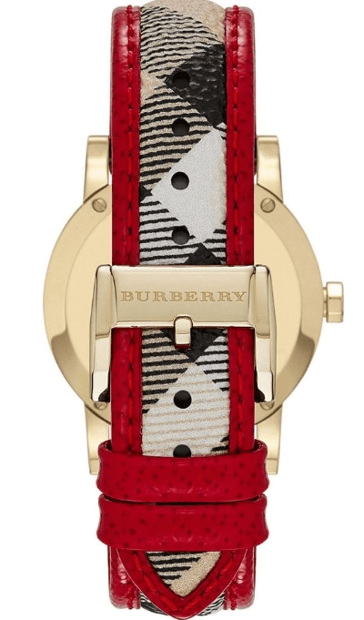 Buy Shop Burberry The City Champagne Dial Leather Strap Watch for Women - BU9139 USA Online