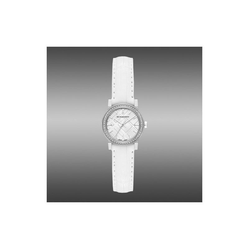 Buy Shop Burberry The City White Diamonds Dial White Leather Strap Watch for Women - BU9221 USA Online