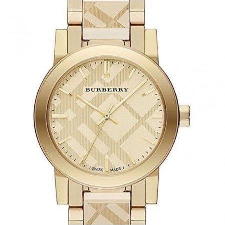 Buy Shop Burberry The City Gold Dial Gold Steel Strap Watch for Women - BU9234 USA Online