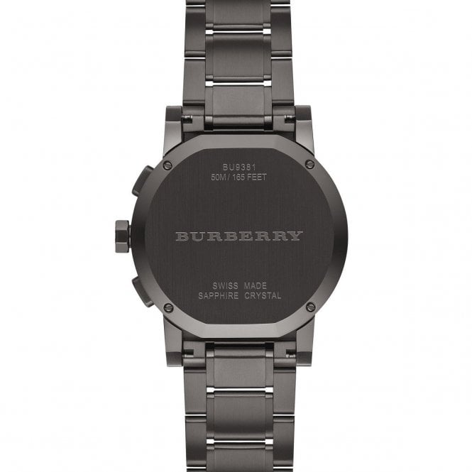 Buy Shop Burberry The City Grey Dial Gunmetal Grey Steel Strap Watch for Men - BU9381 USA Online