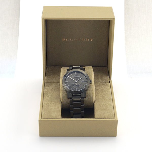 Buy Shop Burberry The City Black Dial Black Steel Strap Watch for Men - BU9902 USA Online