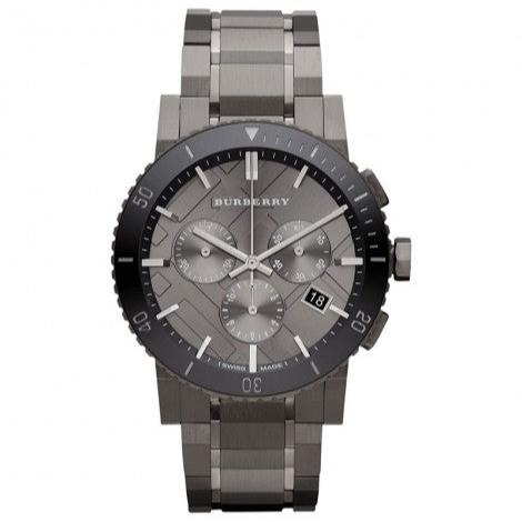 Buy Shop Burberry The City Grey Dial Gunmetal Grey Steel Strap Watch for Men - BU9381 USA Online