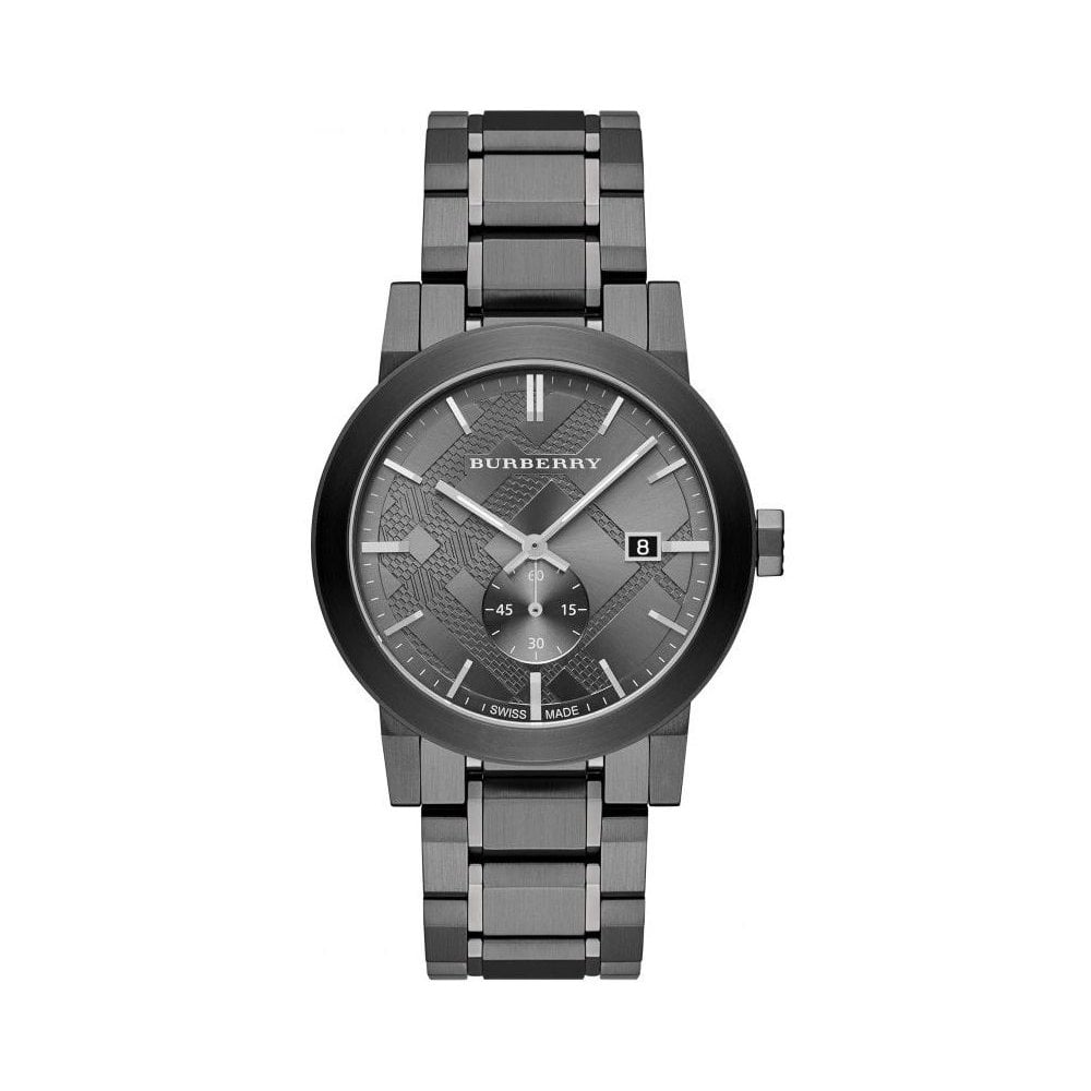Buy Shop Burberry The City Black Dial Black Steel Strap Watch for Men - BU9902 USA Online